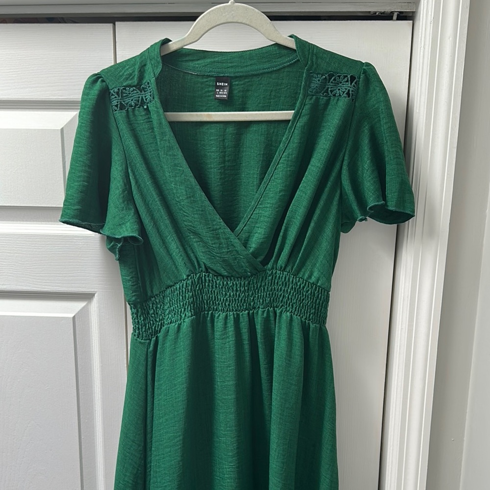 Green summer Dress L